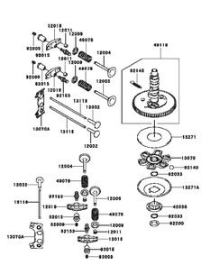 Part Location Diagram of KM-99999-7074 MTD Camshaft-Comp